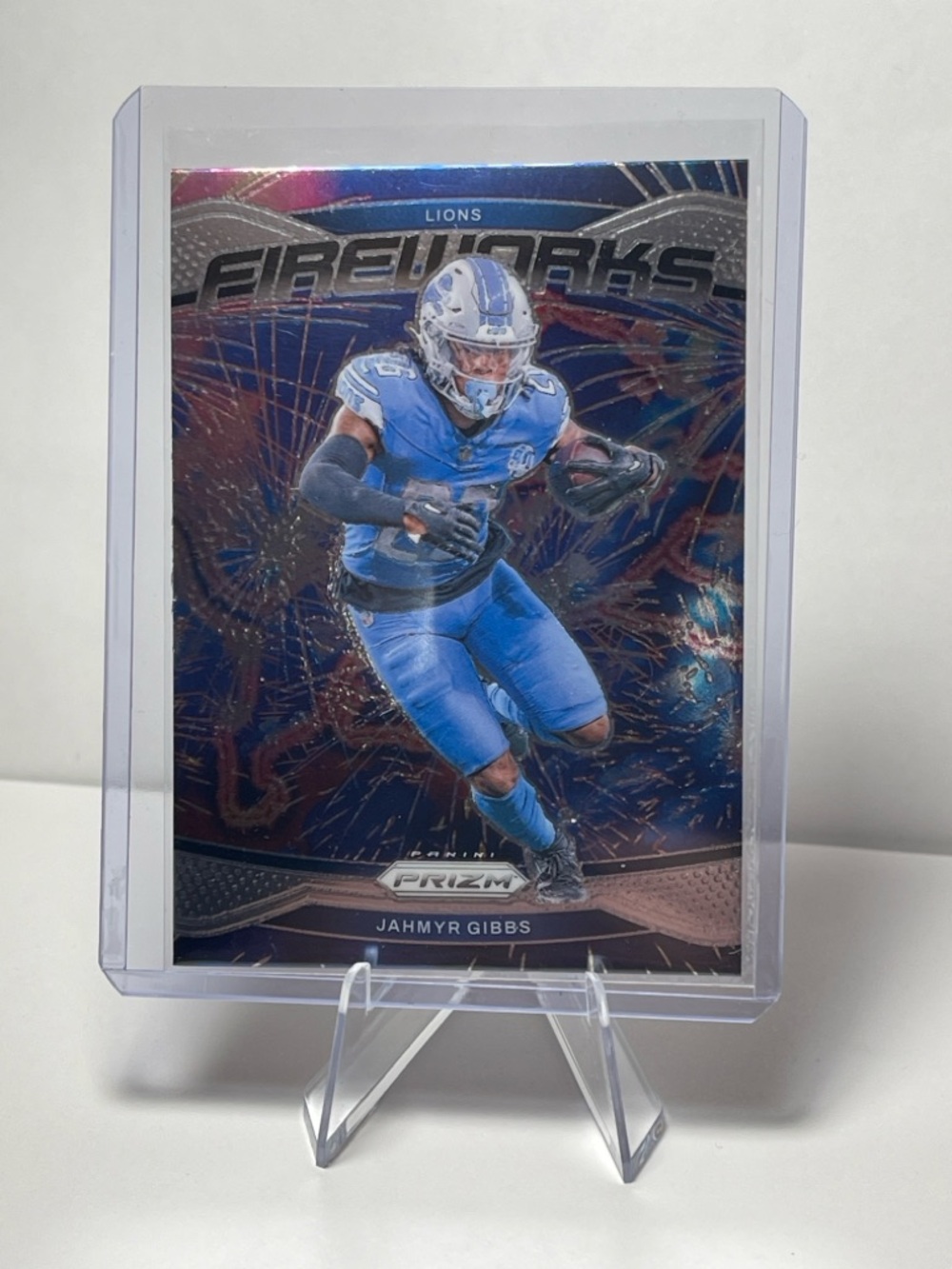 2024 Panini Prizm - Jahmyr Gibbs - Fireworks  - #7 trading card